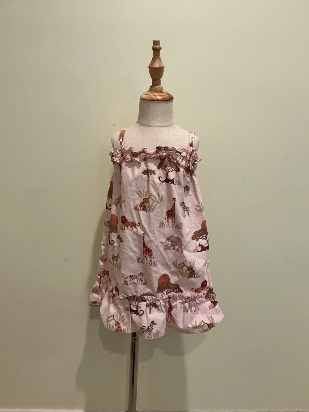 Gymboree Light Pink Safari Animal Ruffle Sundress